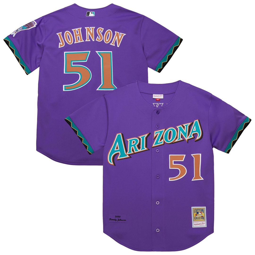 Arizona Diamondbacks Randy Johnson 2000 Throwback Authentic Jersey | Purple