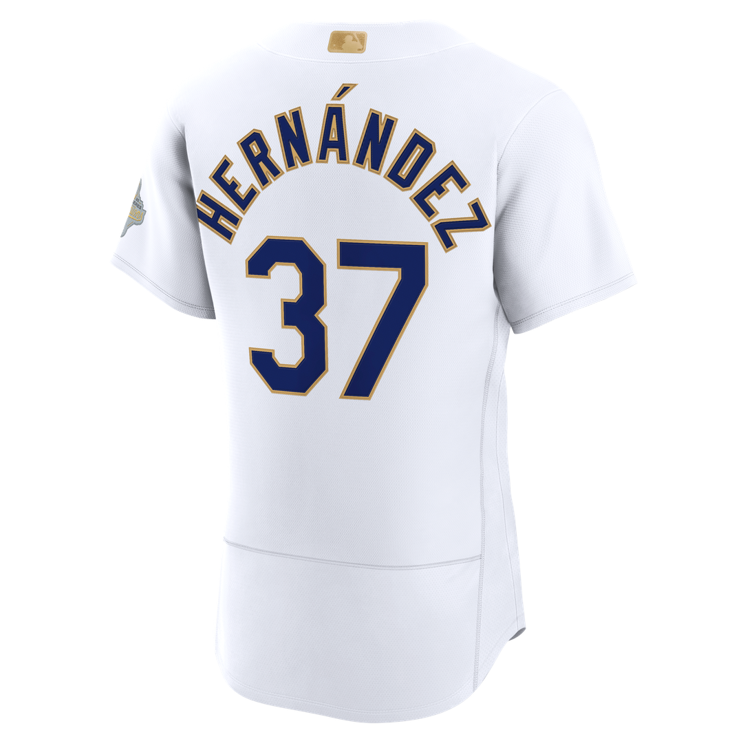 Los Angeles Dodgers Teoscar Hernández 2026 Gold Collection Authentic Jersey | White