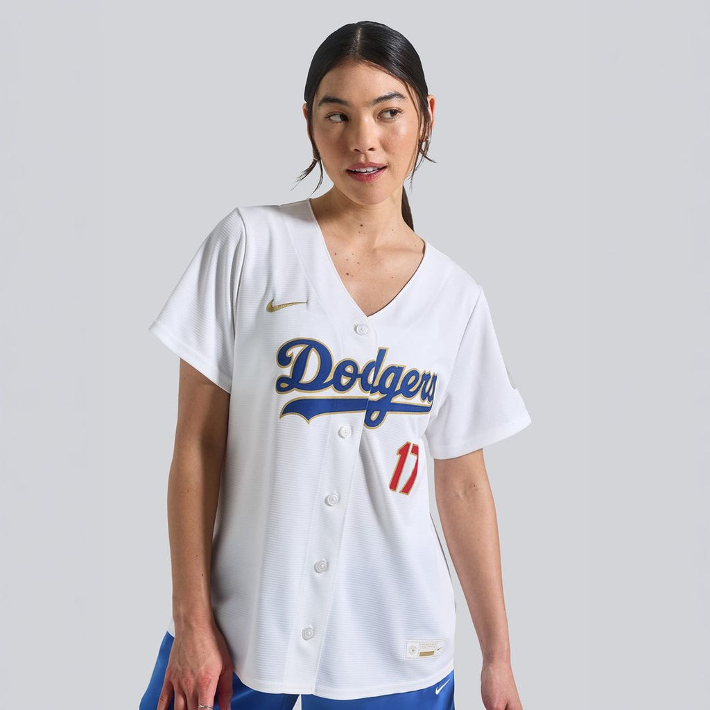 Los Angeles Dodgers Shohei Ohtani Women's 2026 Gold Collection Stadium Jersey | White