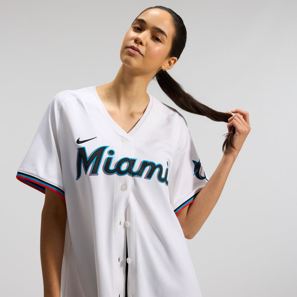 Miami Marlins Sandy Alcantara Women's Home Limited Jersey | White