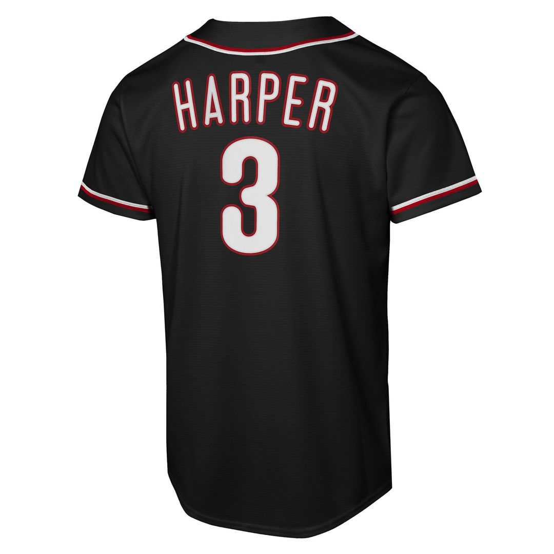 Philadelphia Phillies Bryce Harper Youth Fashion Replica Jersey | Black