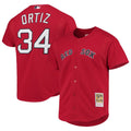 Boston Red Sox David Ortiz Cooperstown Mesh Batting Practice Button-Up Jersey | Red