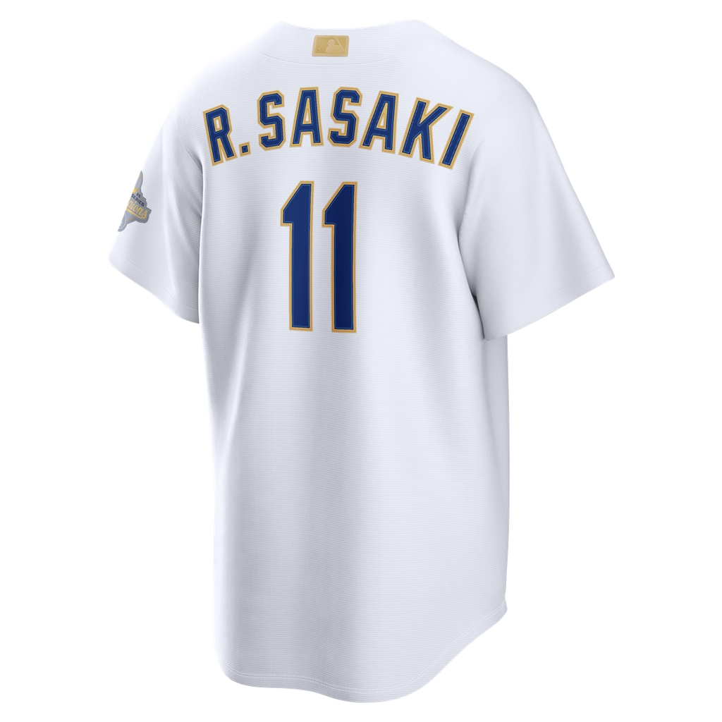 Los Angeles Dodgers Roki Sasaki 2026 Gold Collection Stadium Jersey | White