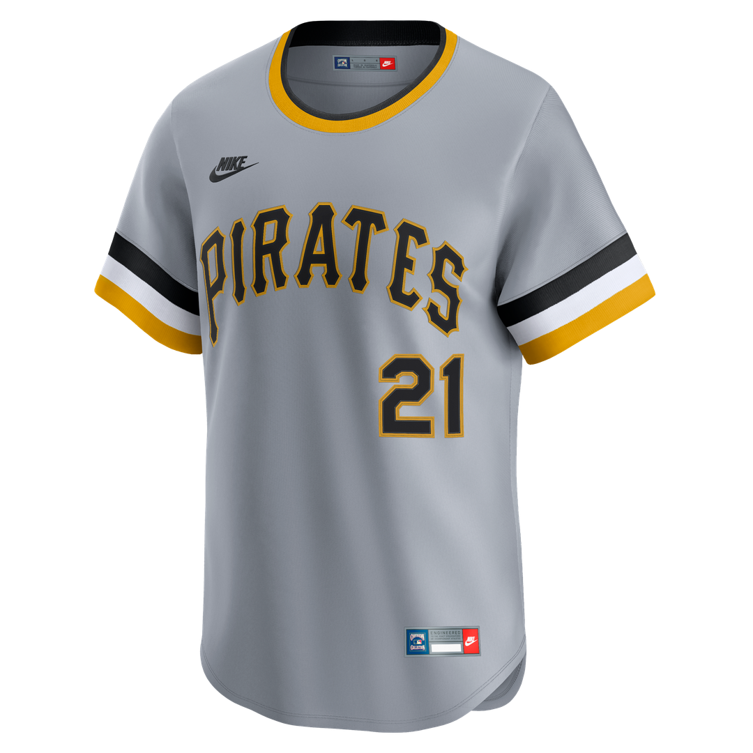 Pittsburgh Pirates Roberto Clemente Throwback Cooperstown Limited Jersey | Gray