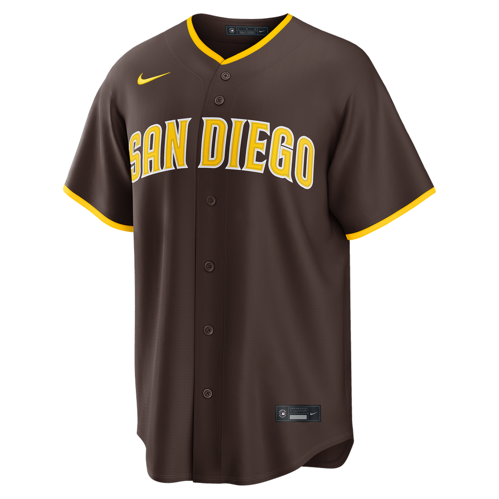 San Diego Padres Jackson Merrill Road Replica Jersey | Brown