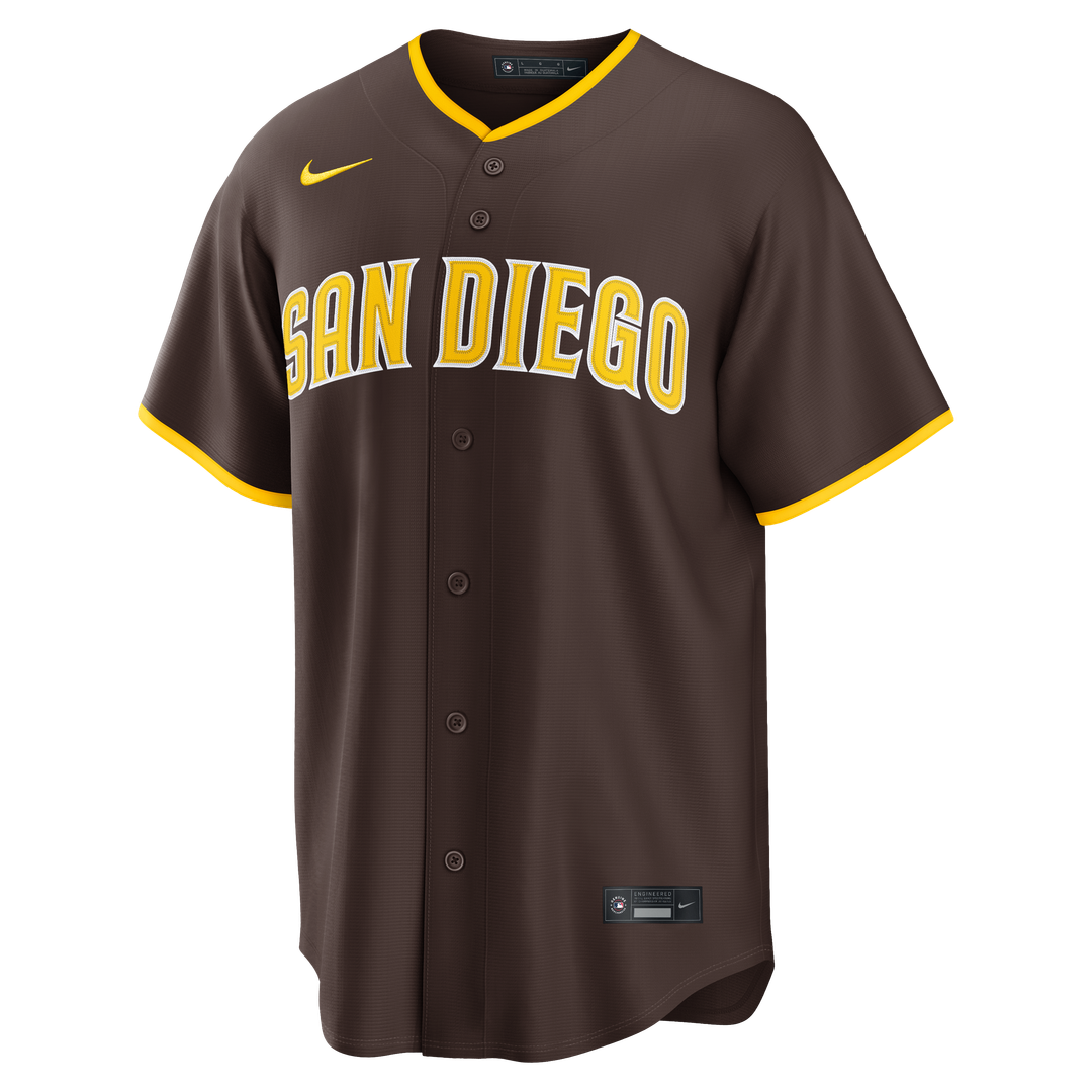 San Diego Padres Jackson Merrill Road Replica Jersey | Brown