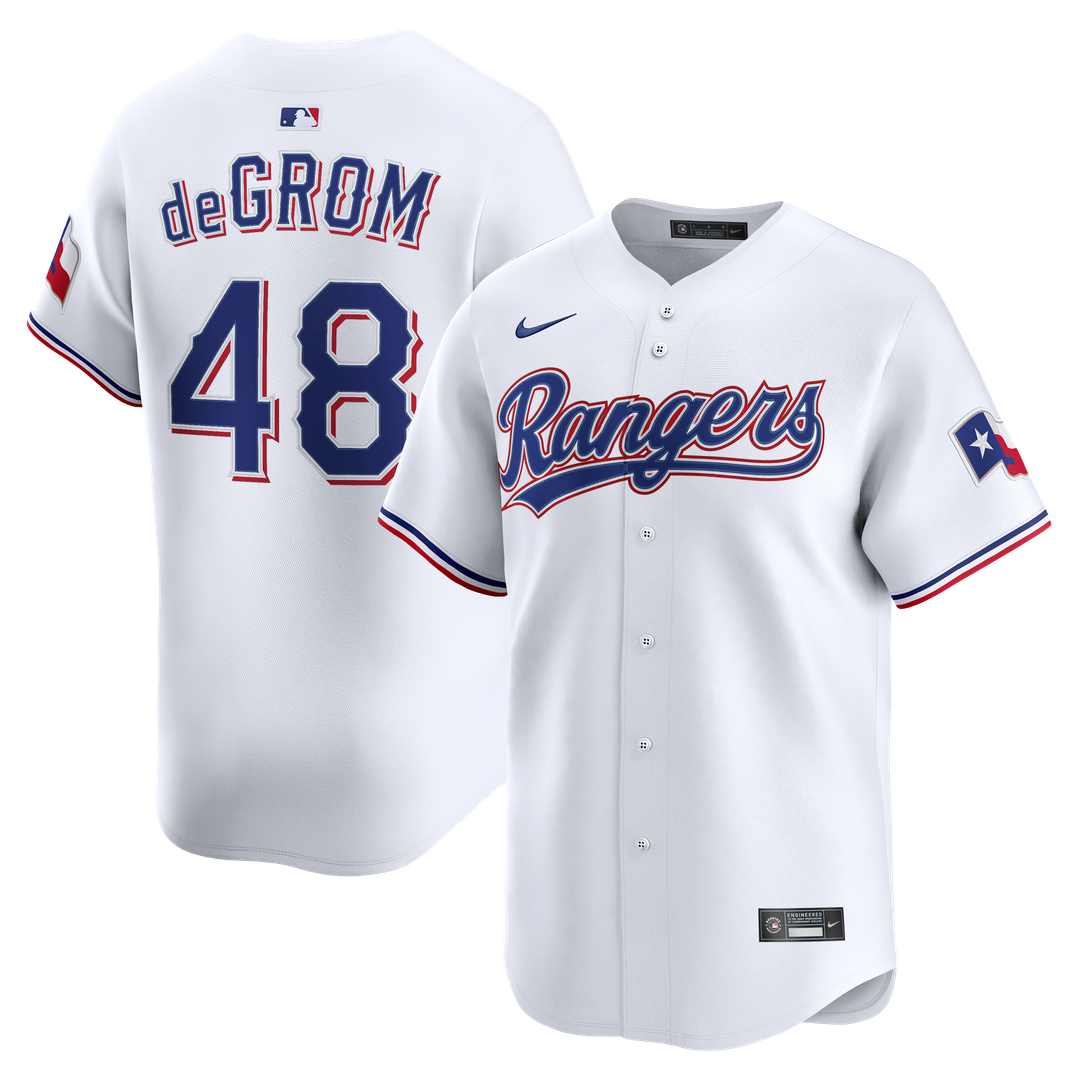 Texas Rangers Jacob deGrom Home Limited Jersey | White