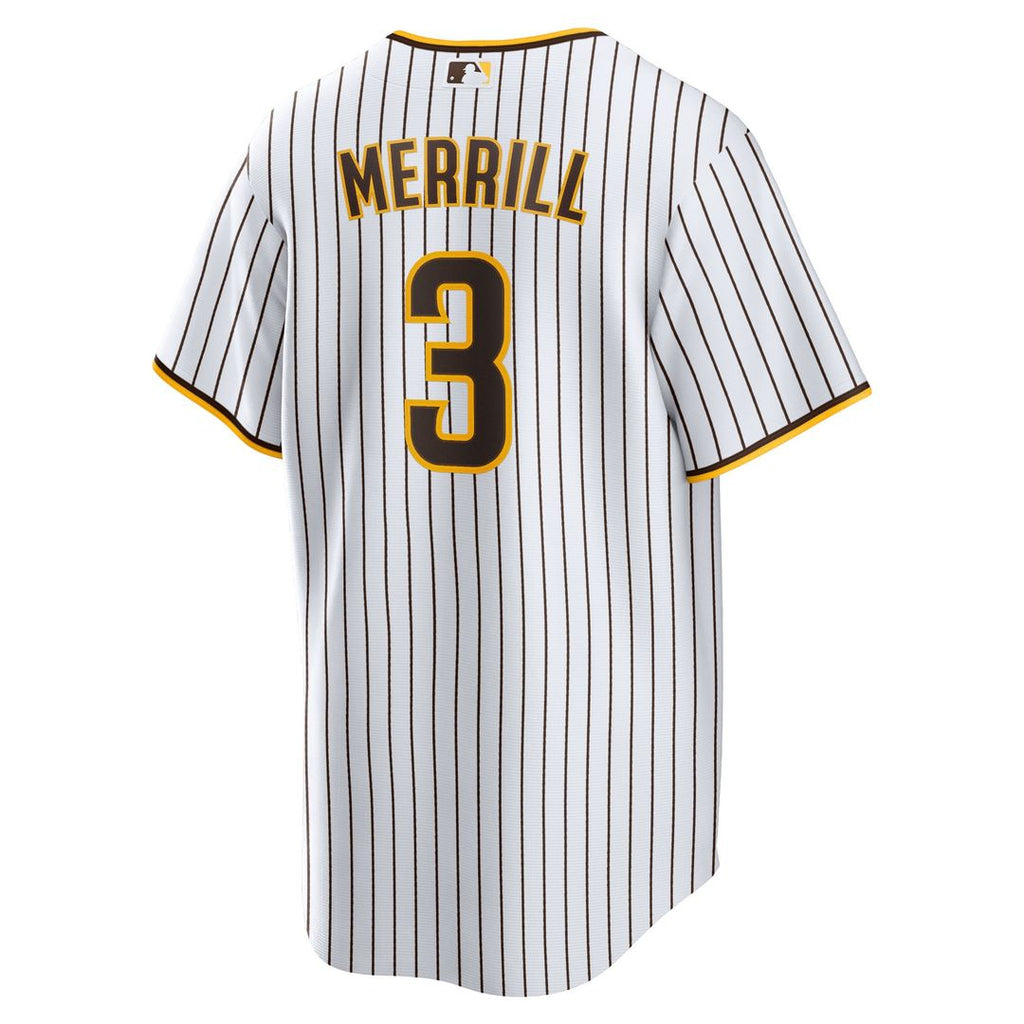 San Diego Padres Jackson Merrill Home Replica Jersey | White