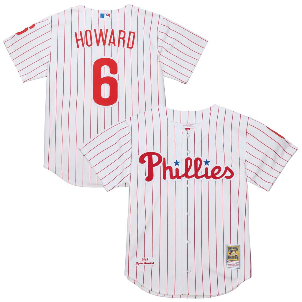 Philadelphia Phillies Ryan Howard Cooperstown Authentic Jersey | White