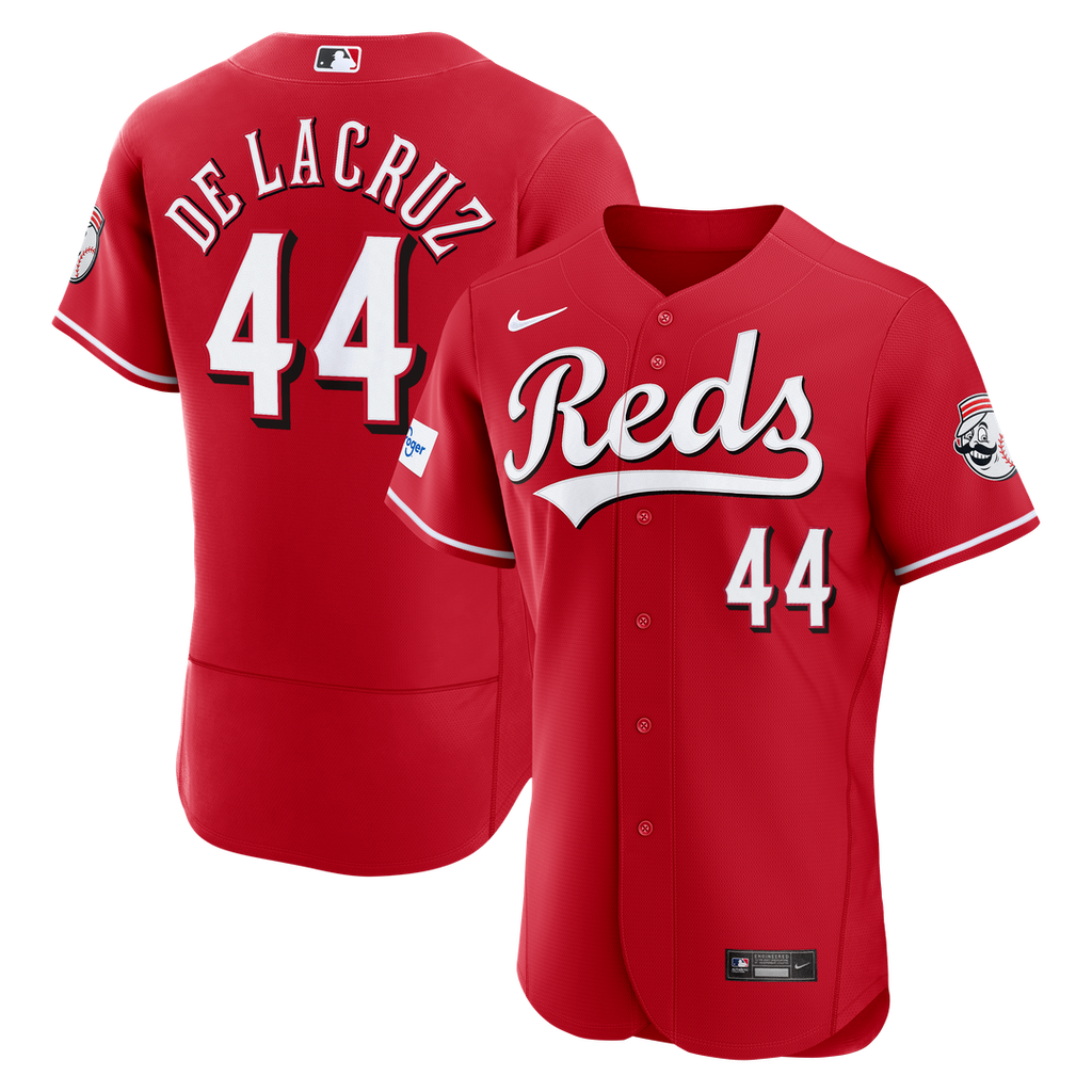 Cincinnati Reds Elly De La Cruz Alternate Authentic Sponsor Patch Jersey | Red