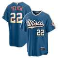 Milwaukee Brewers Christian Yelich 2026 City Connect Stadium Jersey | Mineral Blue
