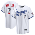 Kansas City Royals Bobby Witt Jr. USA 250 Fourth of July Home Stadium Jersey | White