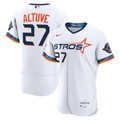 Houston Astros Jose Altuve City Connect Authentic Sponsor Patch Jersey | White