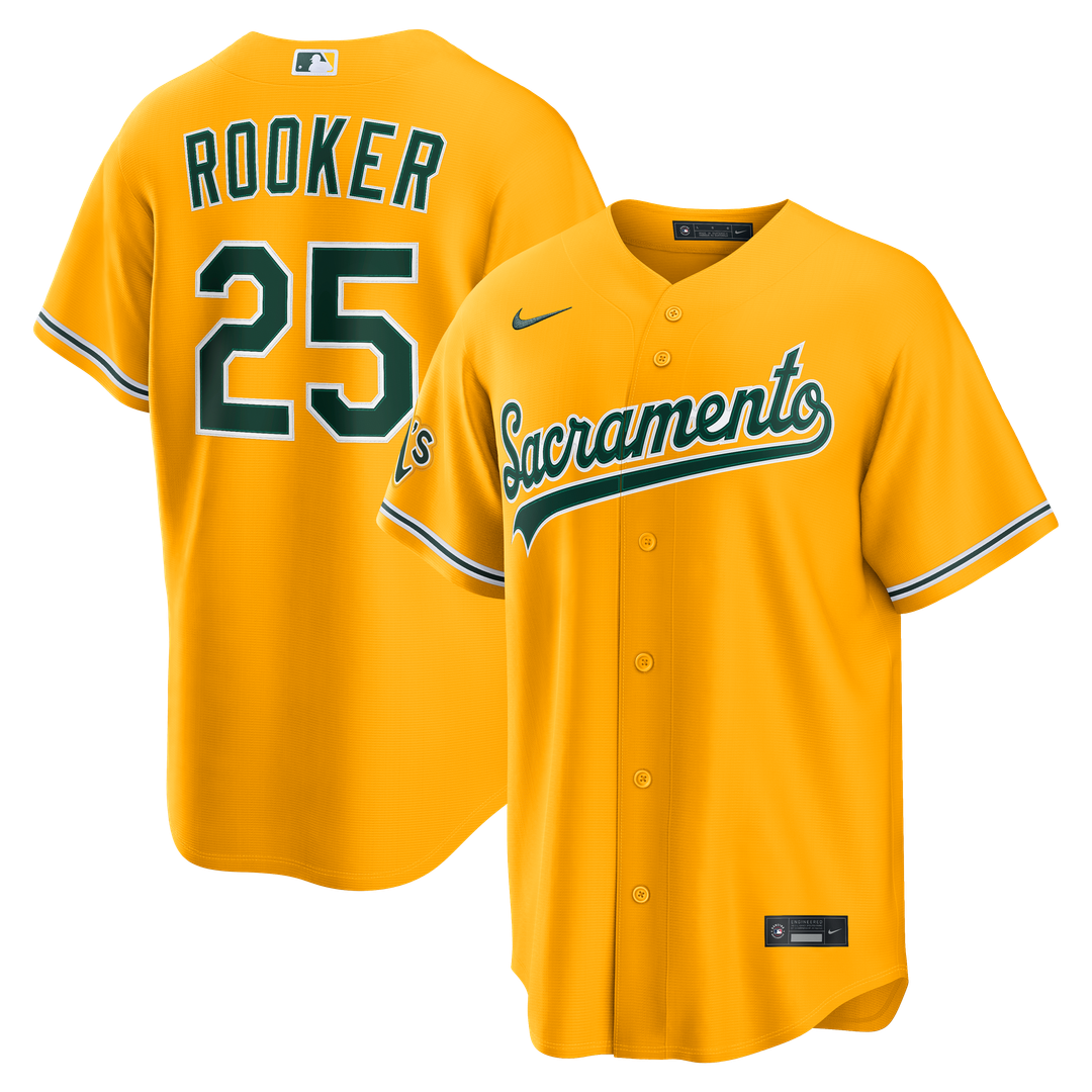 Athletics Brent Rooker Alternate Stadium Jersey | Gold
