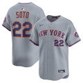 New York Mets Juan Soto Road Limited Jersey | Gray