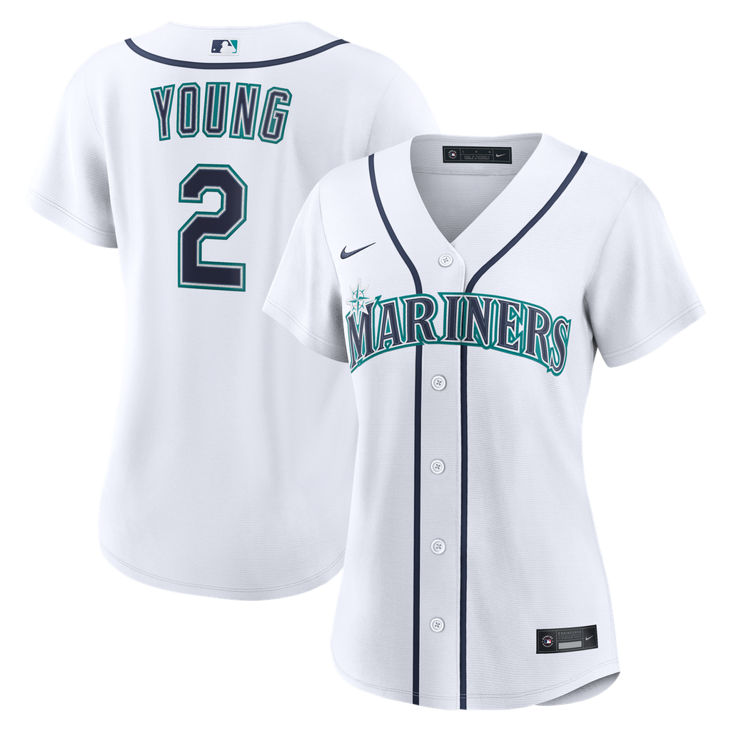 Seattle Mariners Cole Young Women's Home Replica Jersey | White