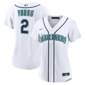Seattle Mariners Cole Young Women's Home Replica Jersey | White