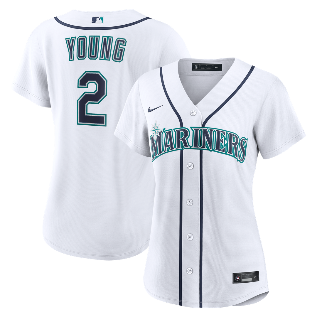 Seattle Mariners Cole Young Women's Home Replica Jersey | White