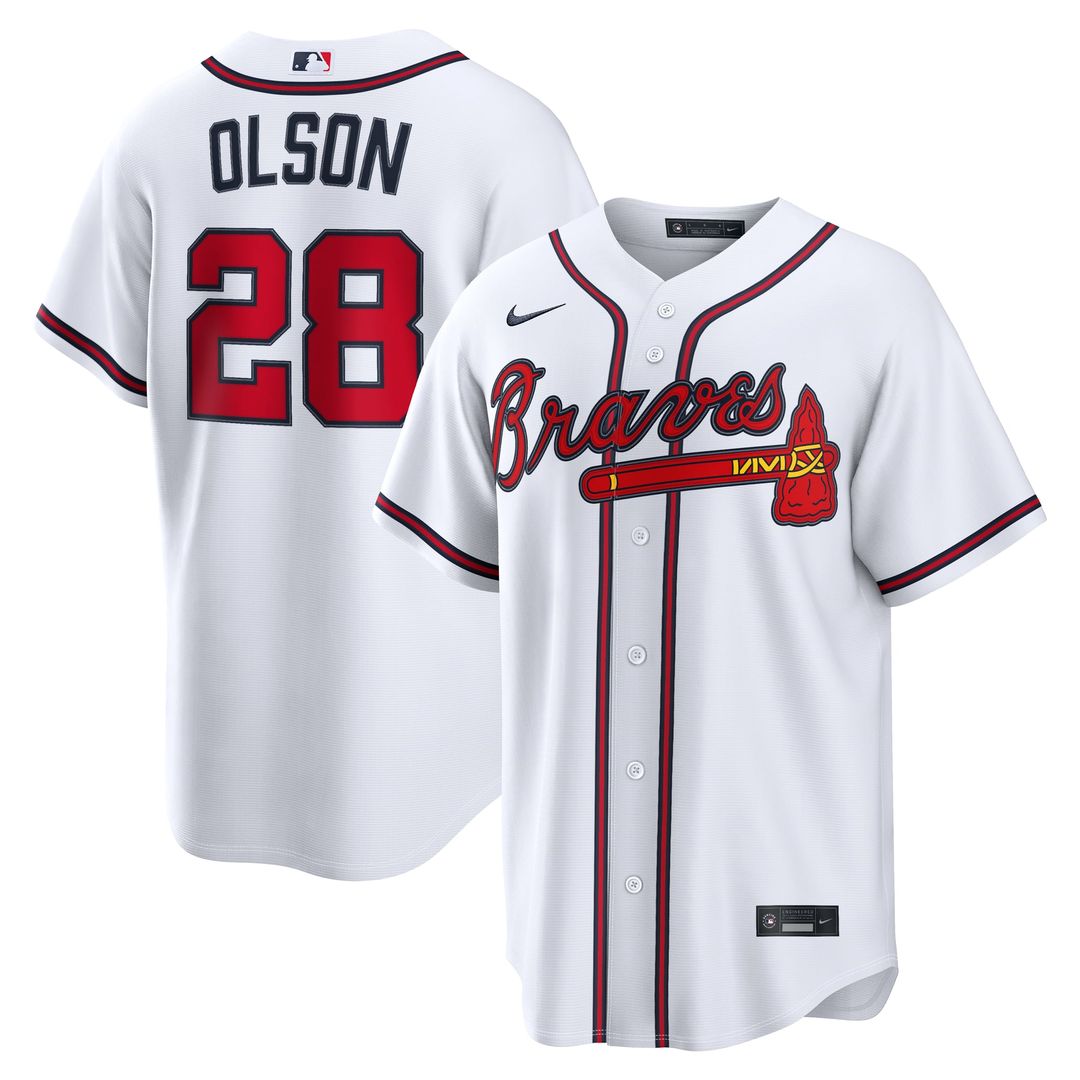 Atlanta Braves Matt Olson Home Replica Jersey | White