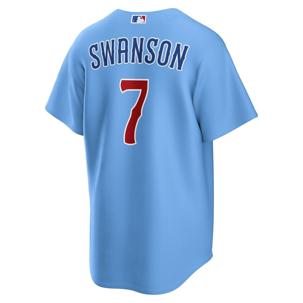 Chicago Cubs Dansby Swanson Alternate Replica Jersey | Light Blue