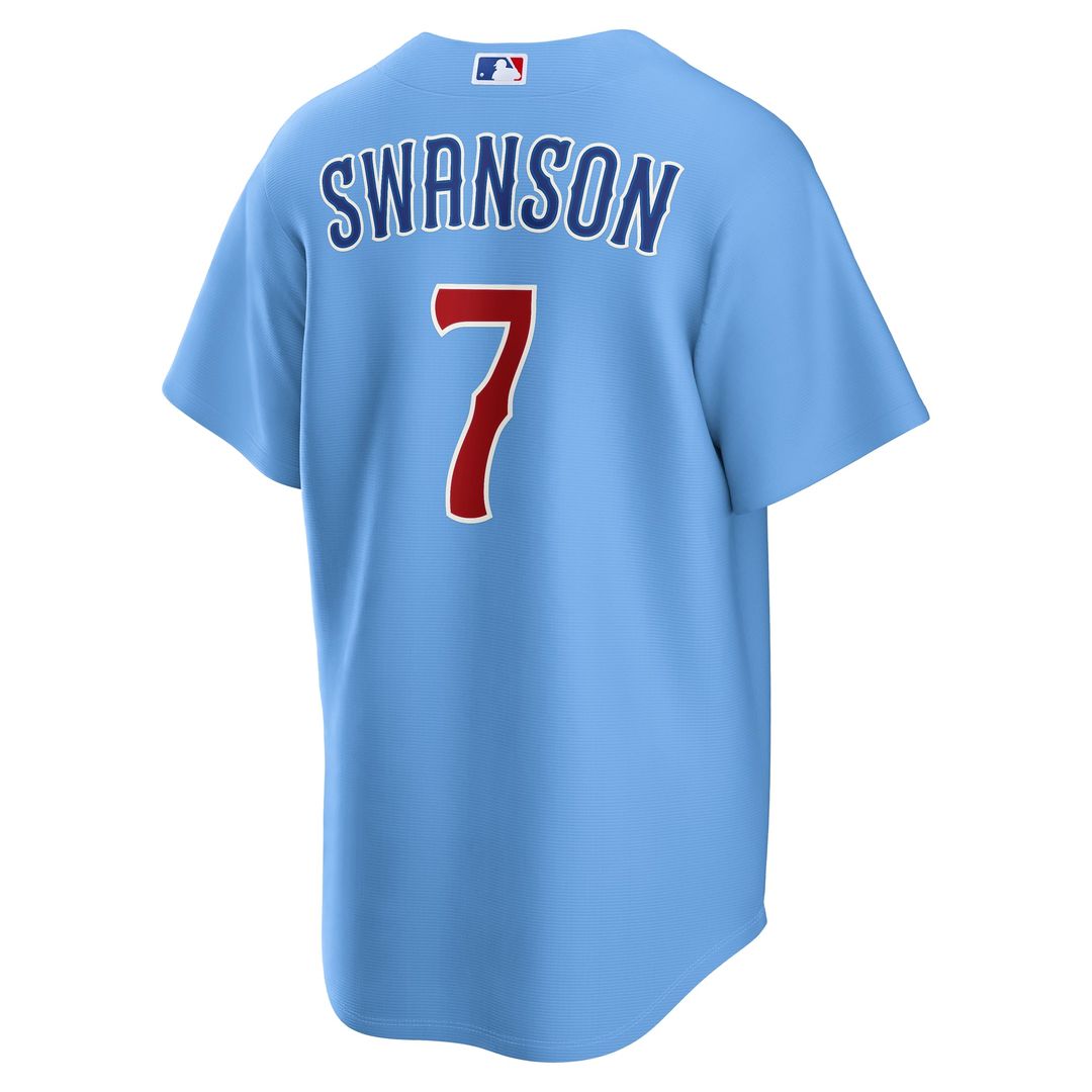 Chicago Cubs Dansby Swanson Alternate Replica Jersey | Light Blue
