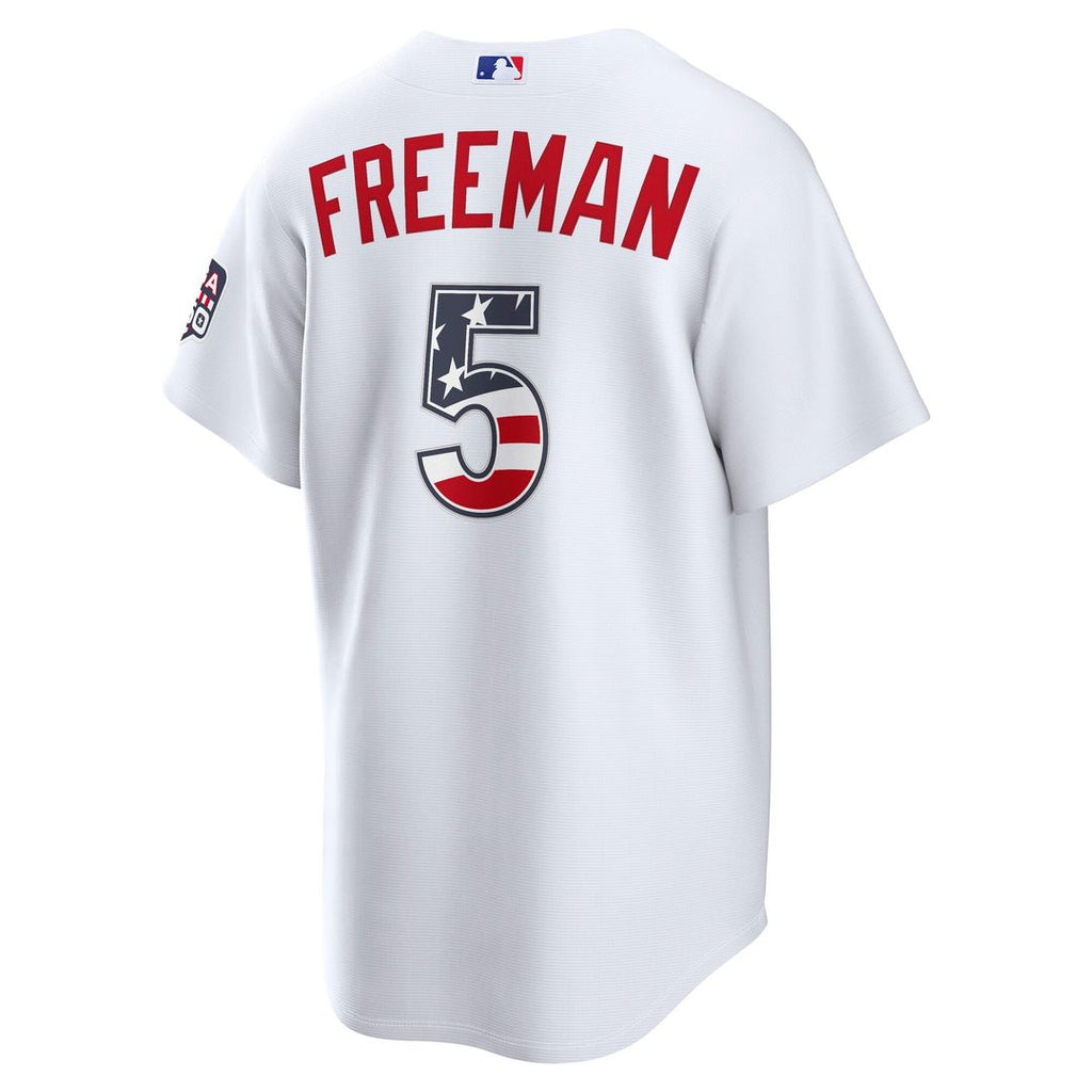 Los Angeles Dodgers Freddie Freeman USA 250 Fourth of July Home Stadium Jersey | White
