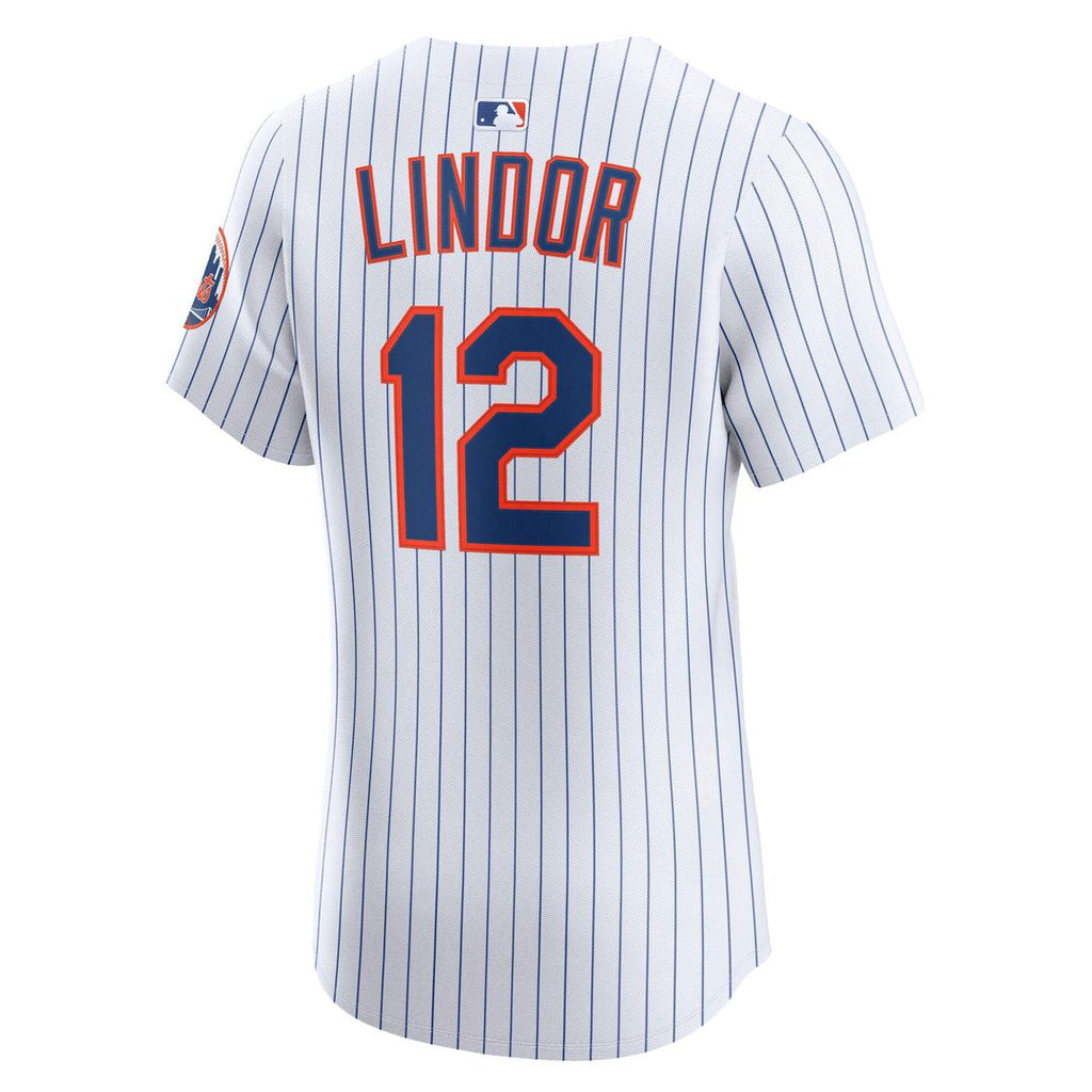 New York Mets Francisco Lindor Home Elite Jersey | White