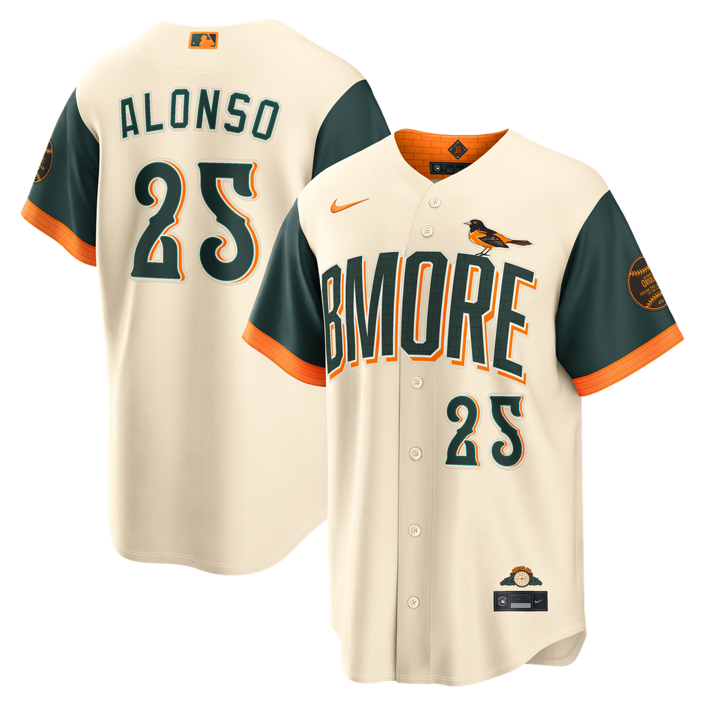 Baltimore Orioles Pete Alonso 2026 City Connect Stadium Jersey | Cream