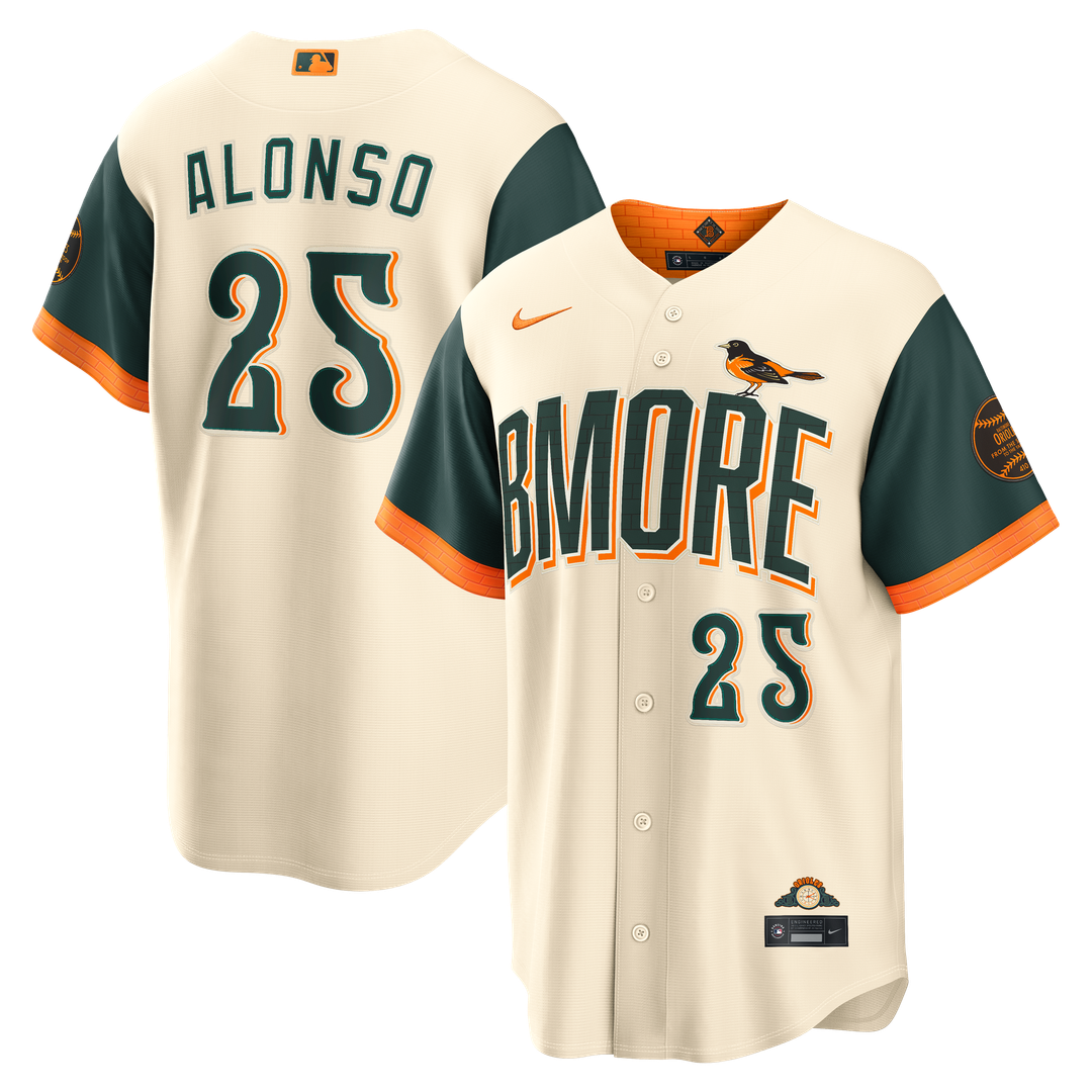 Baltimore Orioles Pete Alonso 2026 City Connect Stadium Jersey | Cream