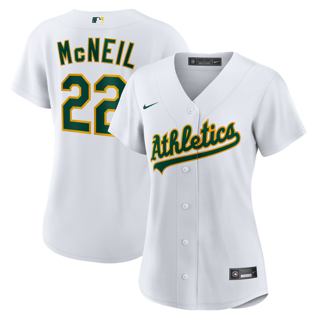 Athletics Jeff McNeil Women's Home Replica Jersey | White