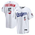 Los Angeles Dodgers Freddie Freeman USA 250 Fourth of July Home Stadium Jersey | White