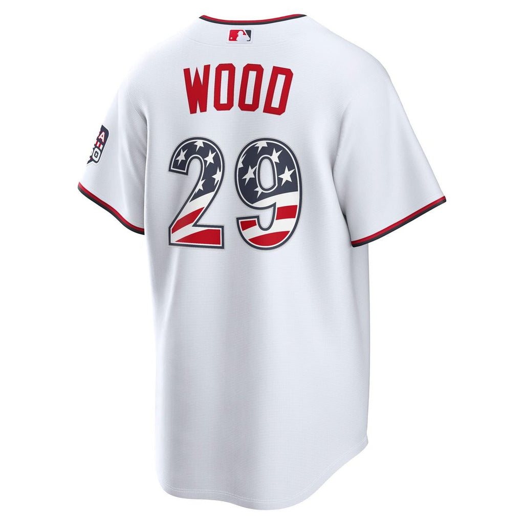 Washington Nationals James Wood USA 250 Fourth of July Home Stadium Jersey | White