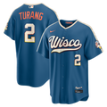 Milwaukee Brewers Brice Turang 2026 City Connect Stadium Jersey | Mineral Blue