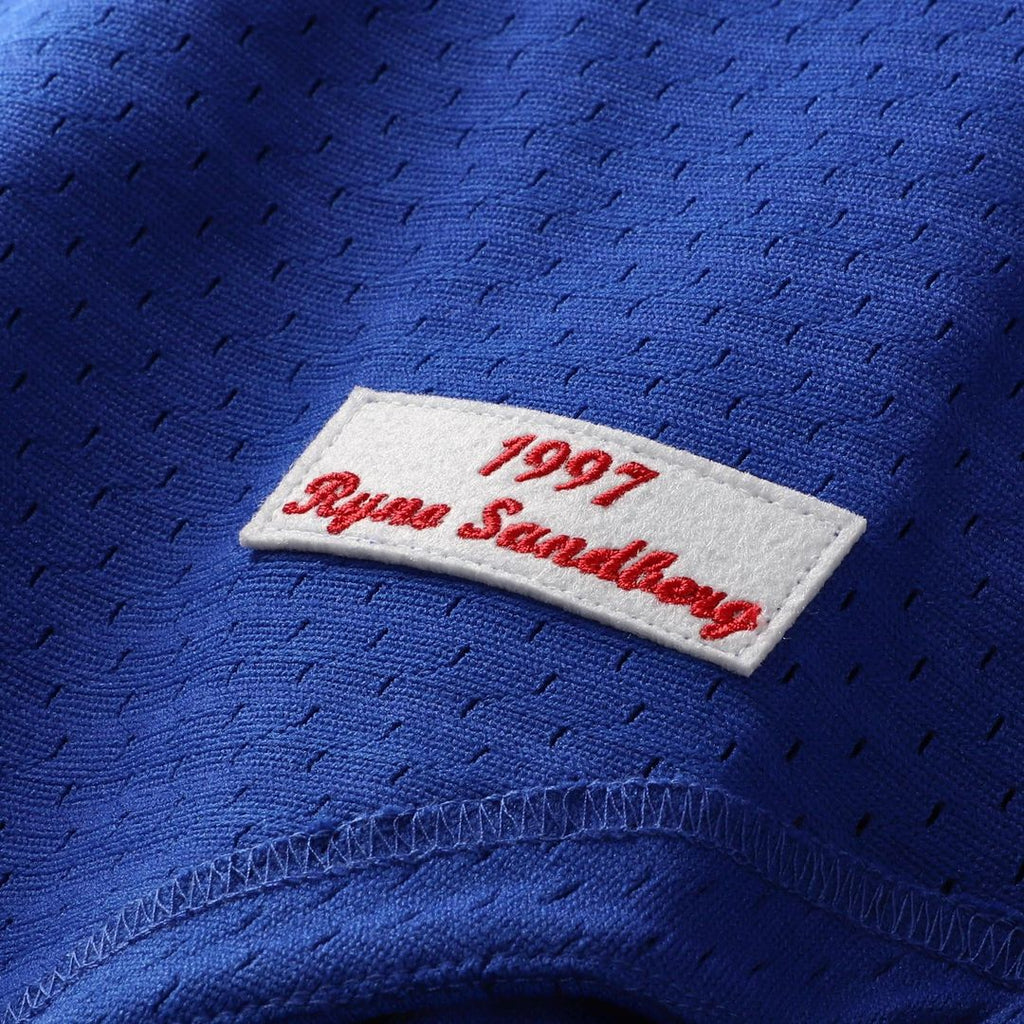 Chicago Cubs Ryne Sandberg Cooperstown 1997 Mesh Batting Practice Button-Up Jersey | Royal