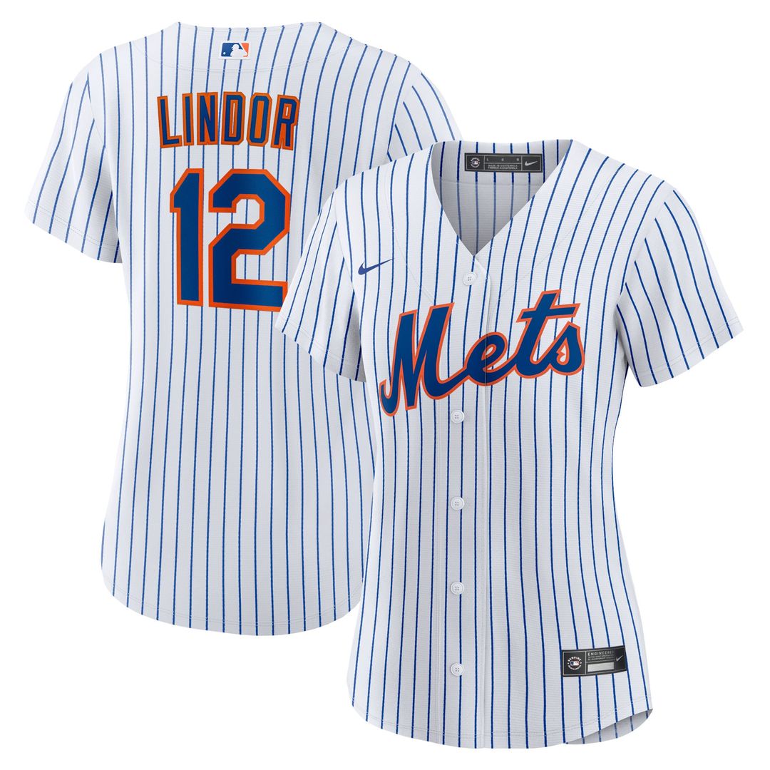 New York Mets Francisco Lindor Women's Home Replica Jersey | White