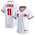 Cincinnati Reds Barry Larkin Throwback Cooperstown Limited Jersey | White