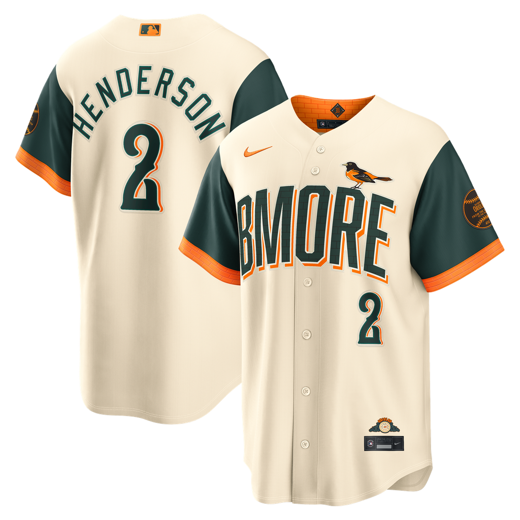 Baltimore Orioles Gunnar Henderson 2026 City Connect Stadium Jersey | Cream