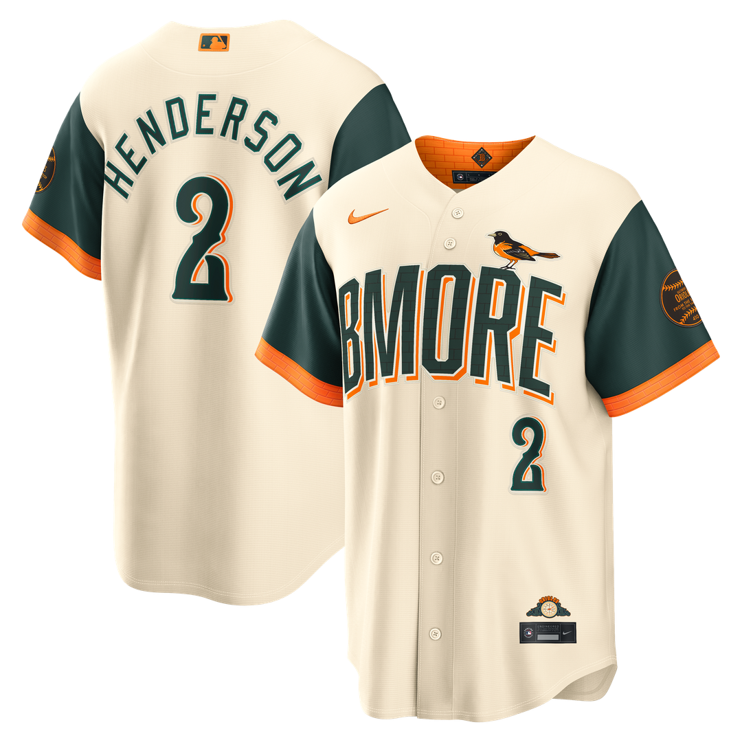 Baltimore Orioles Gunnar Henderson 2026 City Connect Stadium Jersey | Cream