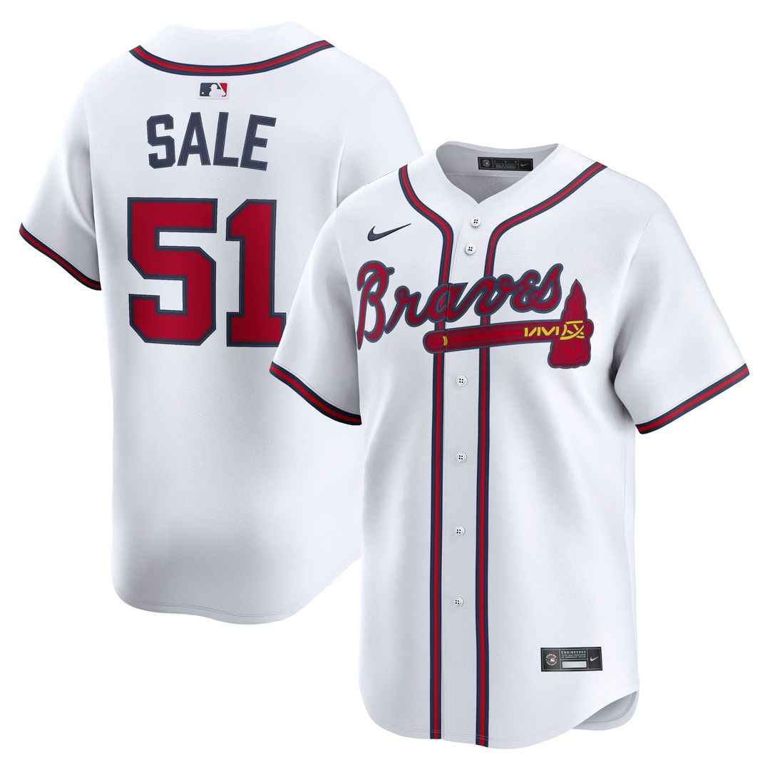 Atlanta Braves Chris Sale Home Limited Jersey | White