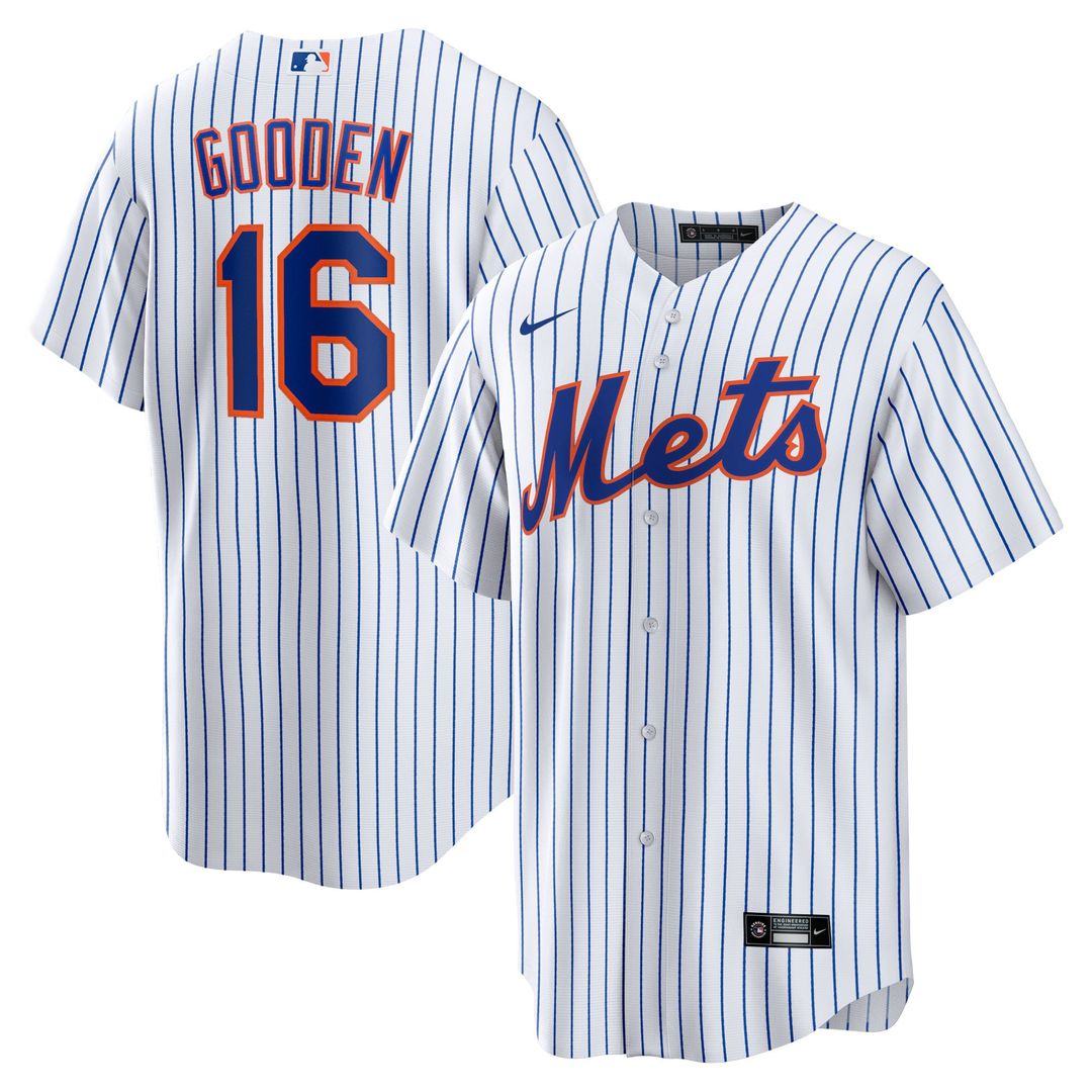 New York Mets Dwight Gooden Home Replica Jersey | White
