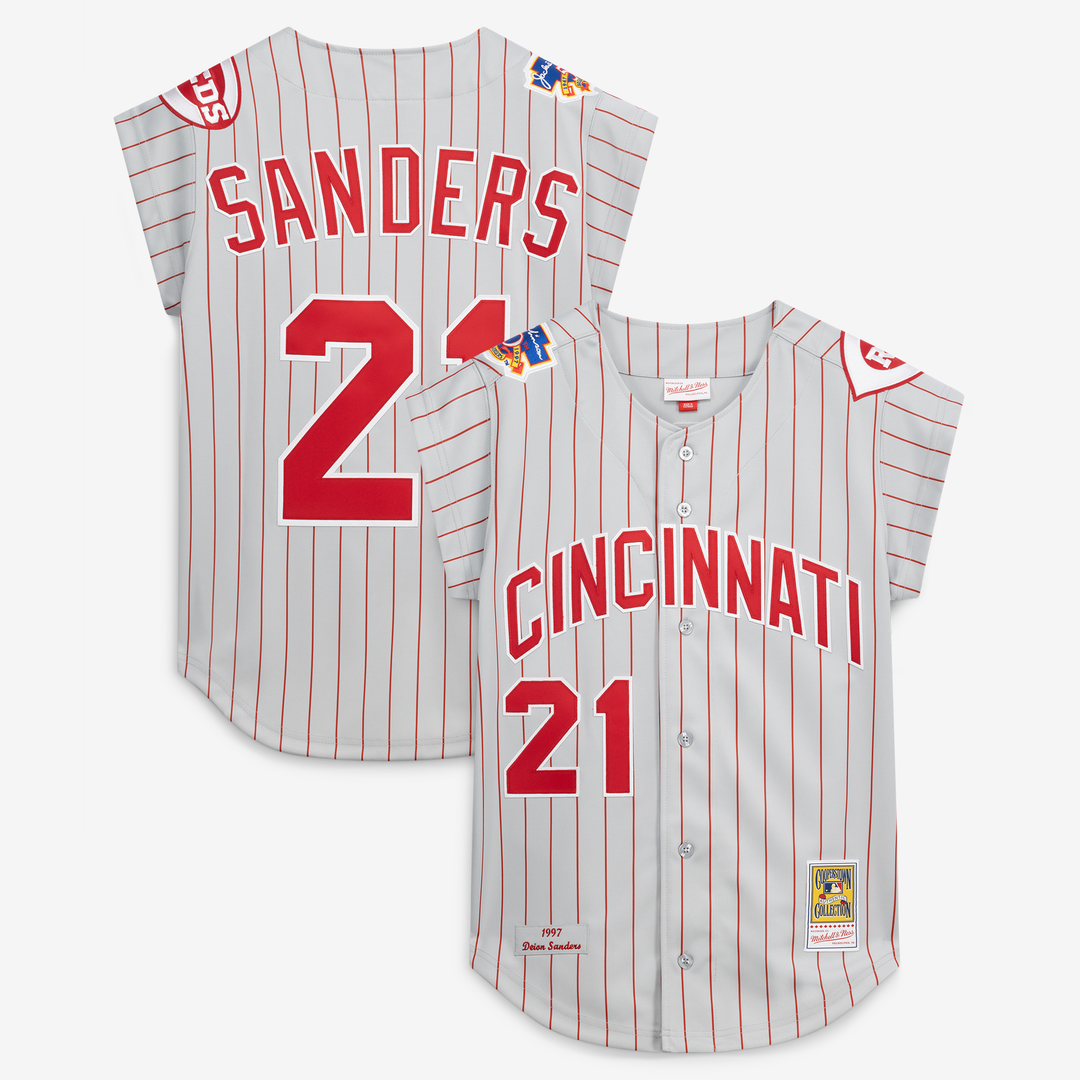 Cincinnati Reds Deion Sanders 1997 Authentic Jersey | Gray