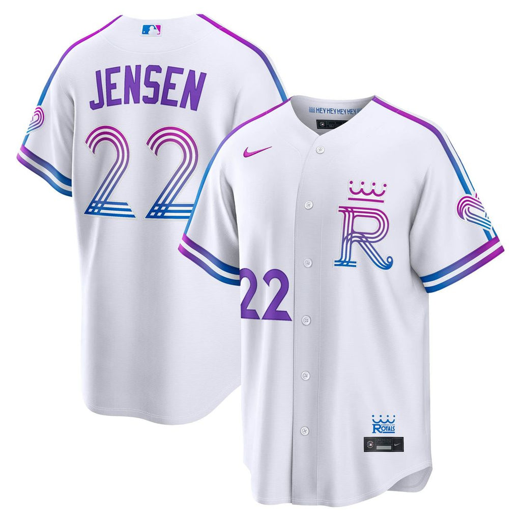 Kansas City Royals Carter Jensen 2026 City Connect Stadium Jersey | White