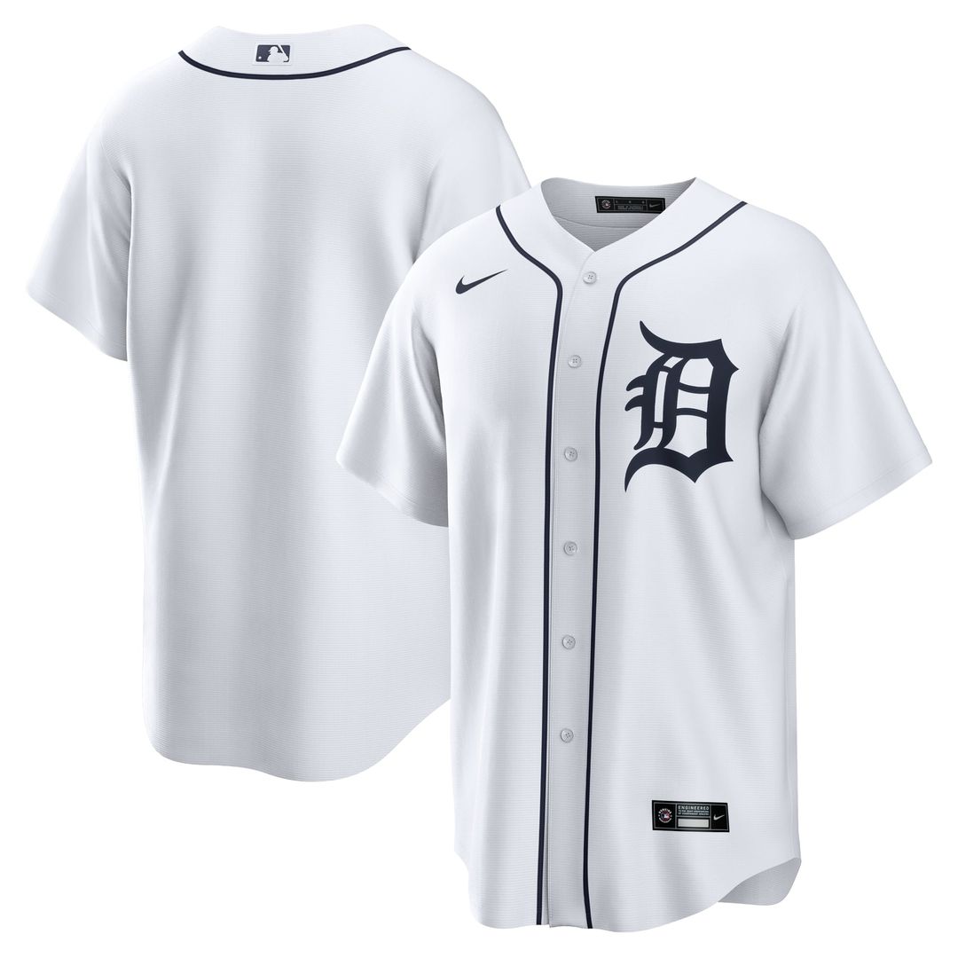 Detroit Tigers Home Replica Team Jersey | White