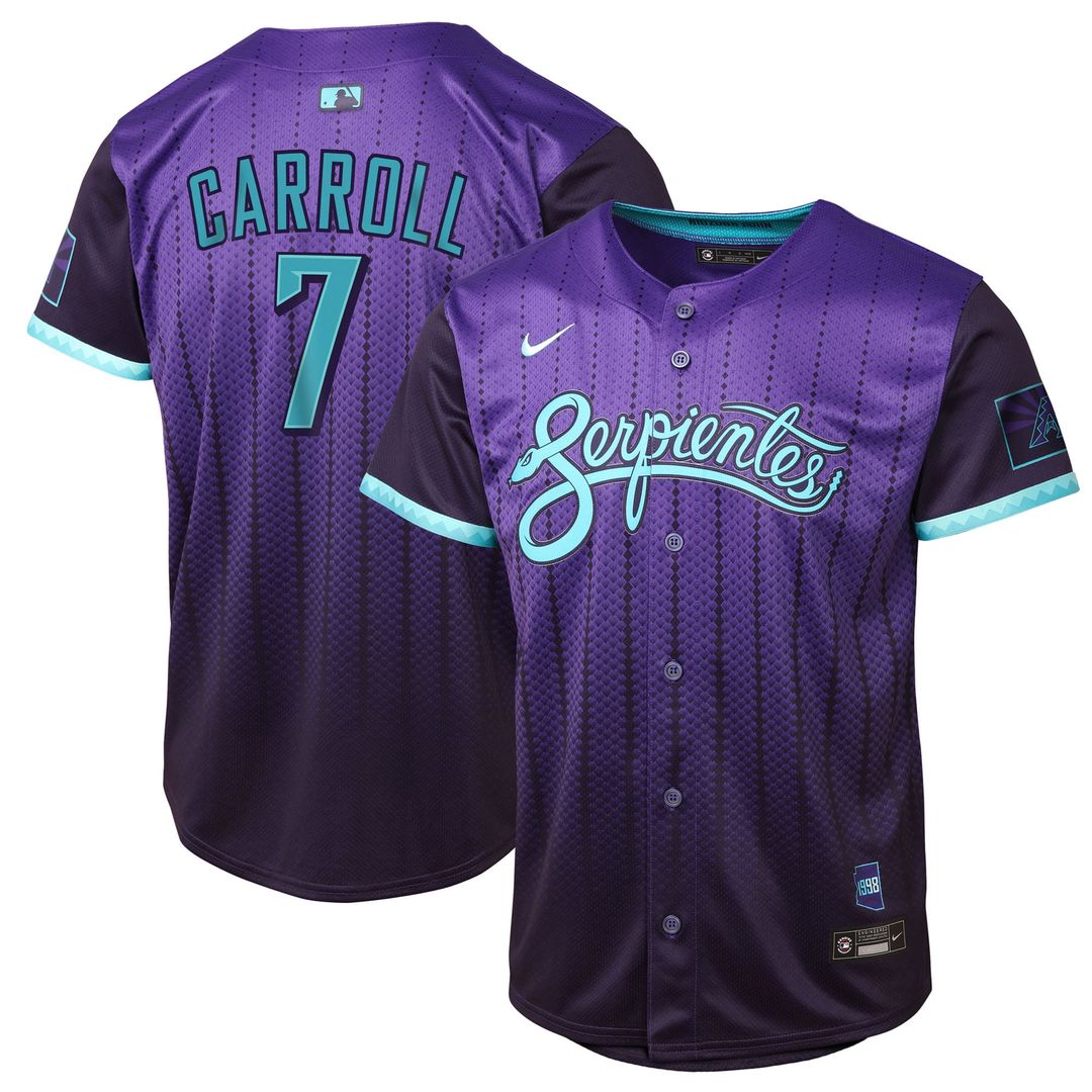 Arizona Diamondbacks Corbin Carroll Youth 2025 City Connect Limited Jersey | Purple