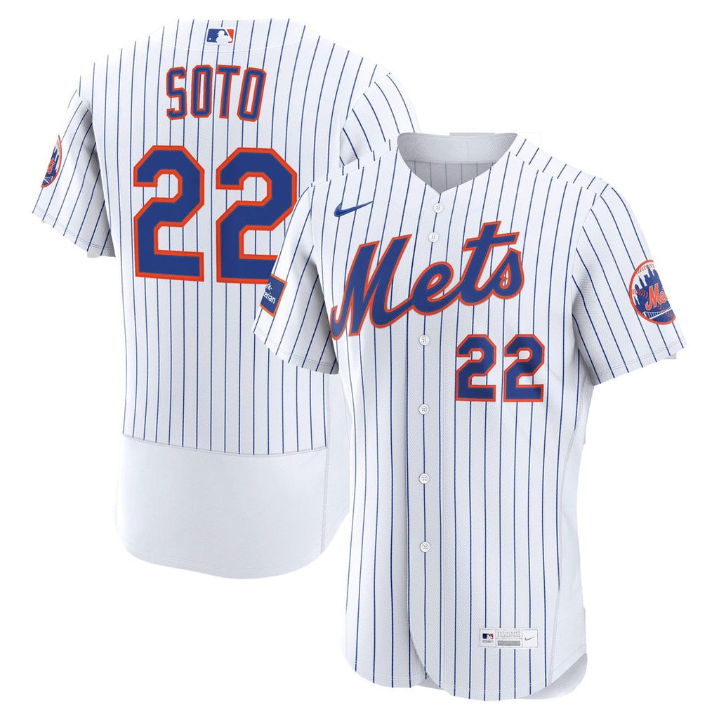 New York Mets Juan Soto Home Authentic Sponsor Patch Jersey | White