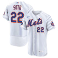 New York Mets Juan Soto Home Authentic Sponsor Patch Jersey | White