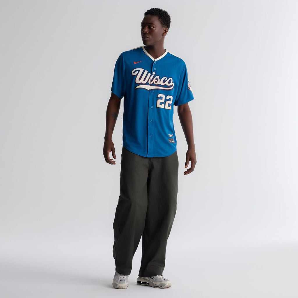 Milwaukee Brewers Christian Yelich 2026 City Connect Stadium Jersey | Mineral Blue