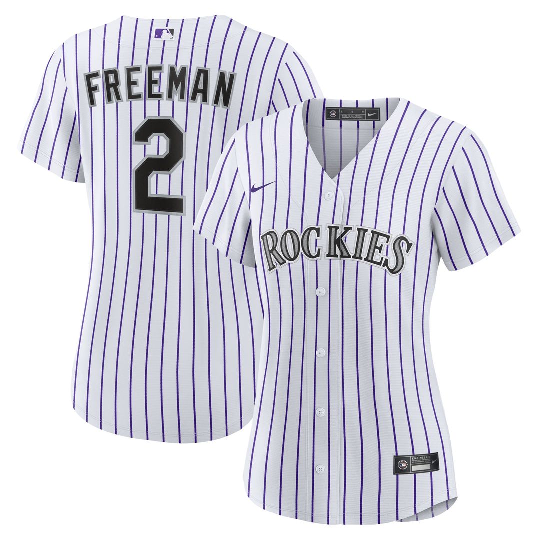 Colorado Rockies Tyler Freeman Women's Home Replica Jersey | White