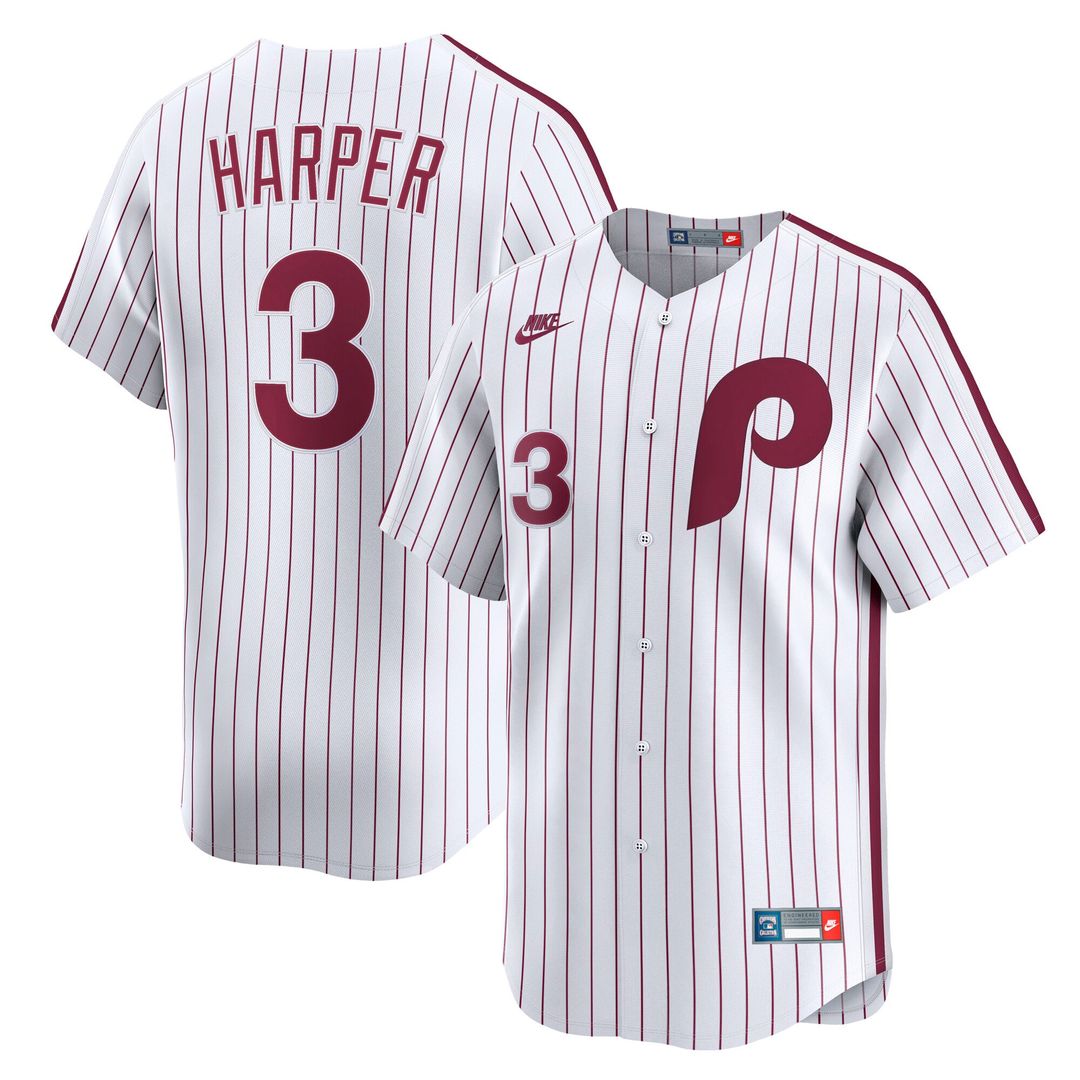 Philadelphia Phillies Bryce Harper Cooperstown Limited Jersey | White