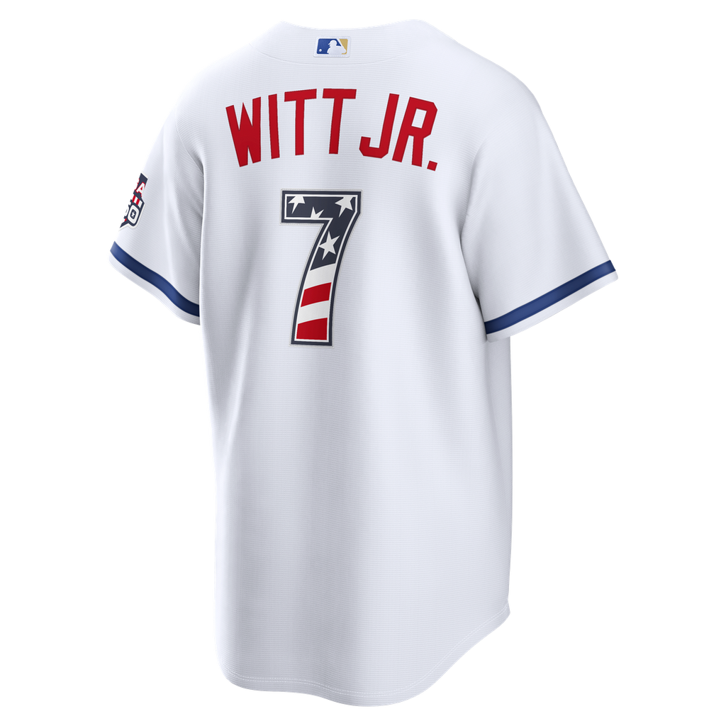 Kansas City Royals Bobby Witt Jr. USA 250 Fourth of July Home Stadium Jersey | White